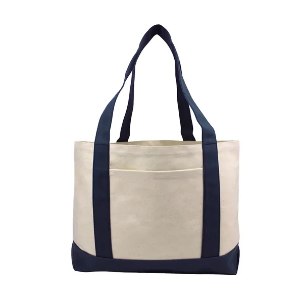Navy Blue color option for 11oz Cotton Canvas Large Boat Tote Bag