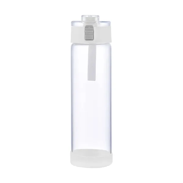 White color option for 22oz. Locking Lid Glass Travel Bottle