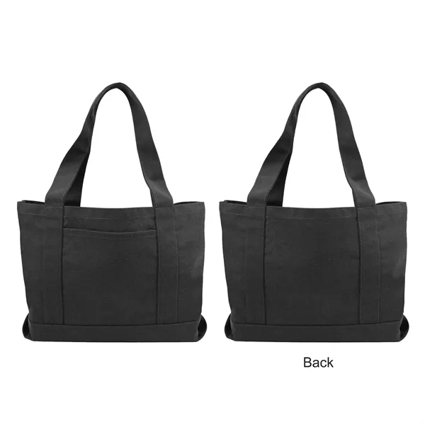 Black color option for 12 Oz Cotton Canvas Stonewashed Boat Tote