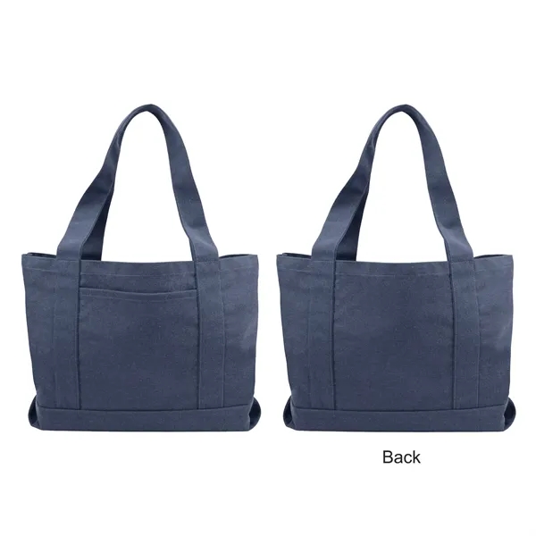 Navy Blue color option for 12 Oz Cotton Canvas Stonewashed Boat Tote