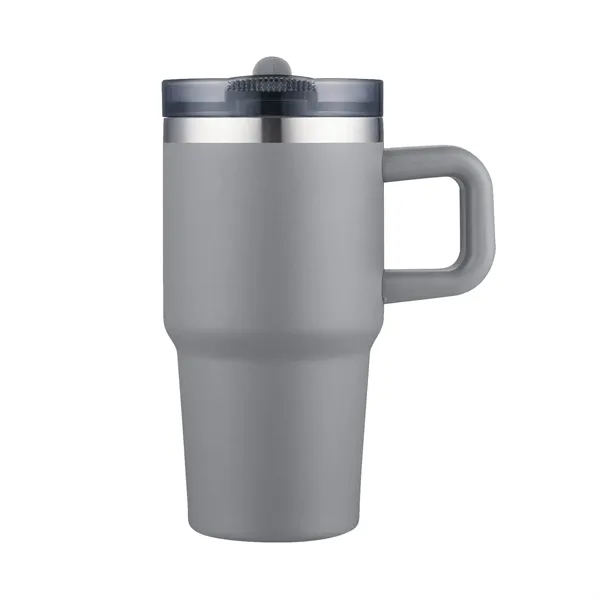 Gray color option for 20oz. Insulated Travel Mug With Straw Lid & Handle