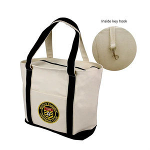 Photo of 18oz Jumbo Zippered Cotton Canvas Boat Tote