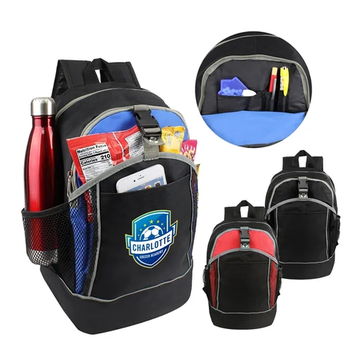 Main photo of 600 D Polyester Daily Backpack With Heavy Vinyl Backing