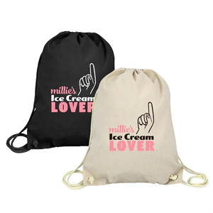 Photo of 5.5 Oz Cotton Drawstring Backpack