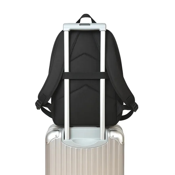 Black color option for 600 D Polyester Glitter Computer Backpack