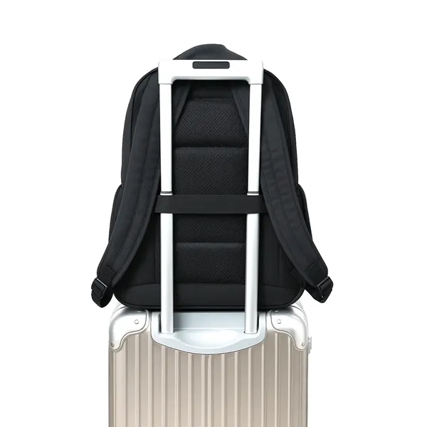 Black color option for 900 D Blend Fabric Bull Denim Polyester Backpack