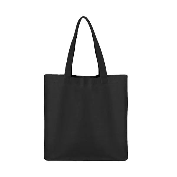 Black color option for 6 Oz Cotton Sheeting Small Tote Bag With Gusset