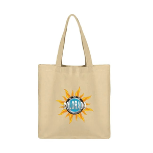 Photo of 6 Oz Cotton Sheeting Small Natural Tote Bag With Gusset