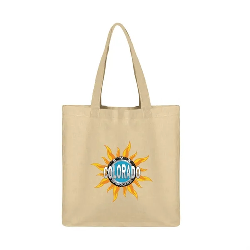 Photo of 6 Oz Cotton Sheeting Small Natural Tote Bag With Gusset