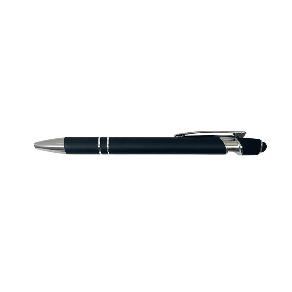 Black color option for Soft Touch Ballpoint Stylus Metal Pen