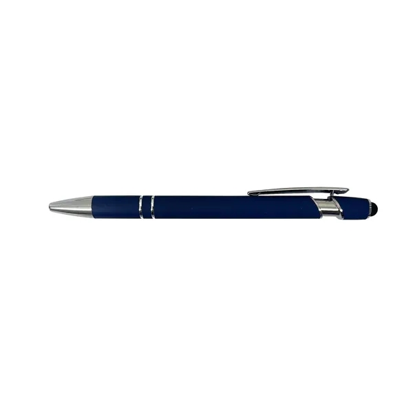 Navy Blue color option for Soft Touch Ballpoint Stylus Metal Pen