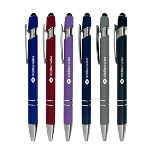 Photo of Soft Touch Ballpoint Stylus Metal Pen