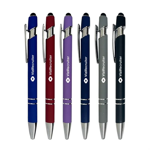 Main photo of Soft Touch Ballpoint Stylus Metal Pen