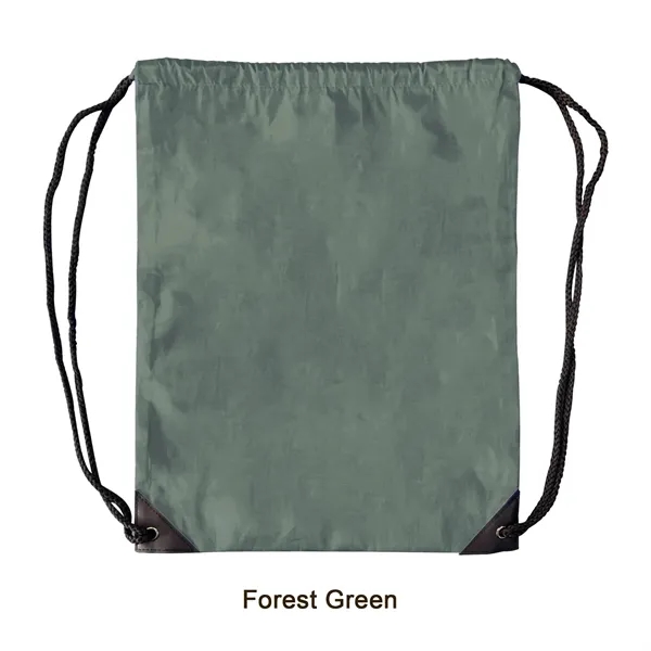Forest Green color option for 210 D Polyester Lightweight Drawstring Backpack