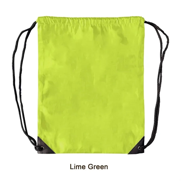 Lime Green color option for 210 D Polyester Lightweight Drawstring Backpack