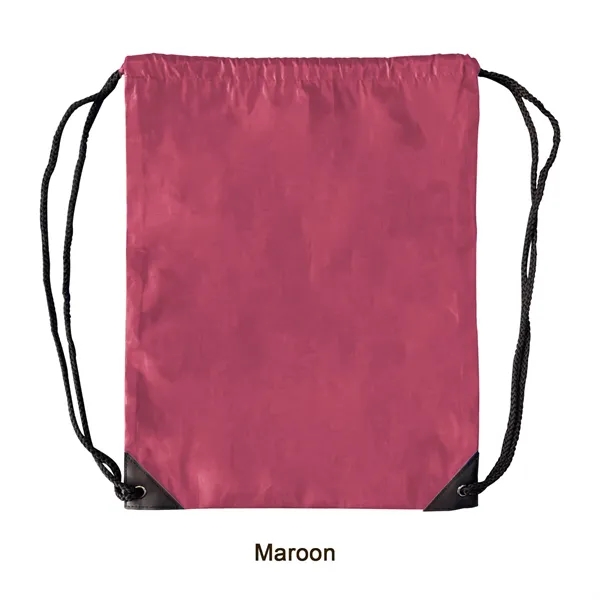 Maroon color option for 210 D Polyester Lightweight Drawstring Backpack