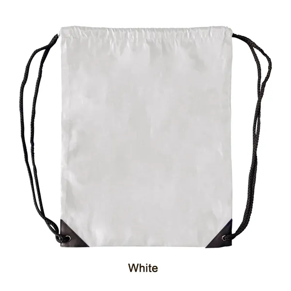 White color option for 210 D Polyester Lightweight Drawstring Backpack