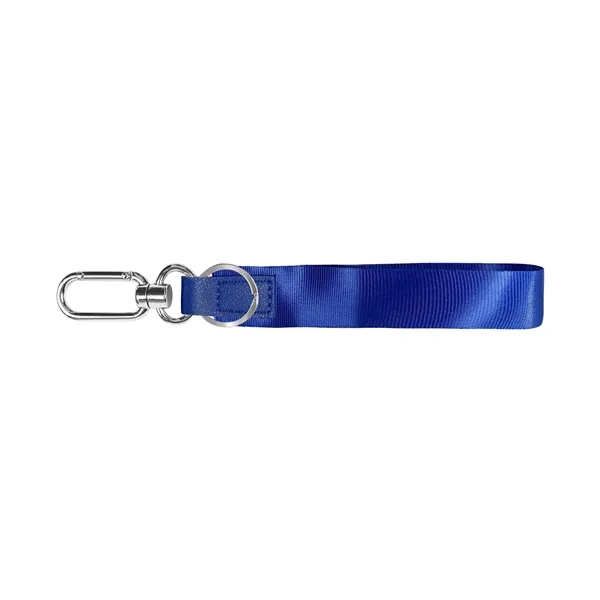 Blue color option for Polyester Woven Wristlet Keychain