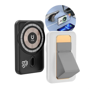Photo of 5000m Ah Power Bank Wireless Charge W/Built In Holder Stand