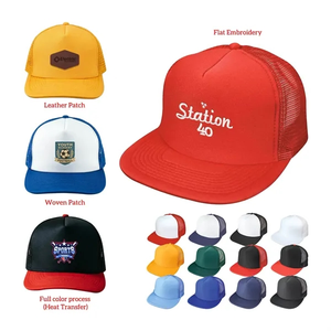 Photo of Flat Bill 5 Panel Summer Mesh Trucker Cap
