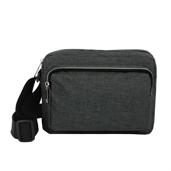 Charcoal color option for 300 D Triple Pocket Horizontal Crossbody Pouch