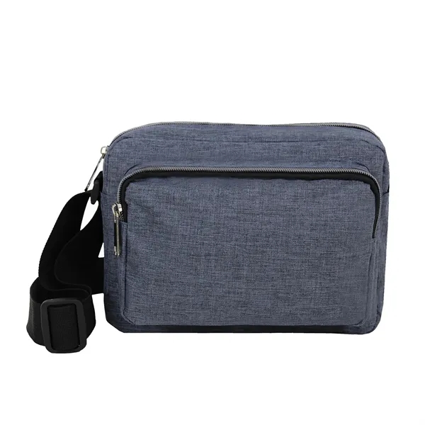 Navy color option for 300 D Triple Pocket Horizontal Crossbody Pouch