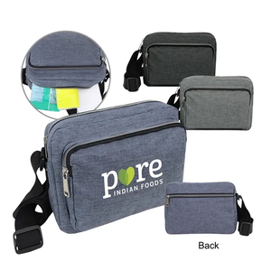 Photo of 300 D Triple Pocket Horizontal Crossbody Pouch