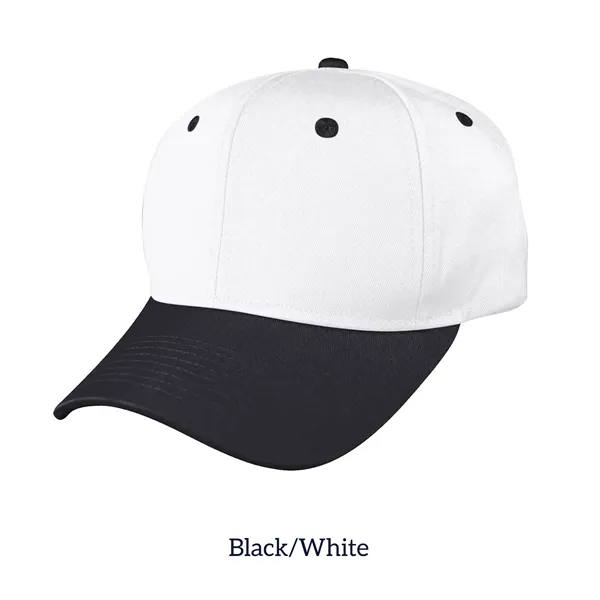 Black/White color option for 6 Panel Structured Cotton Twill Snapback Cap