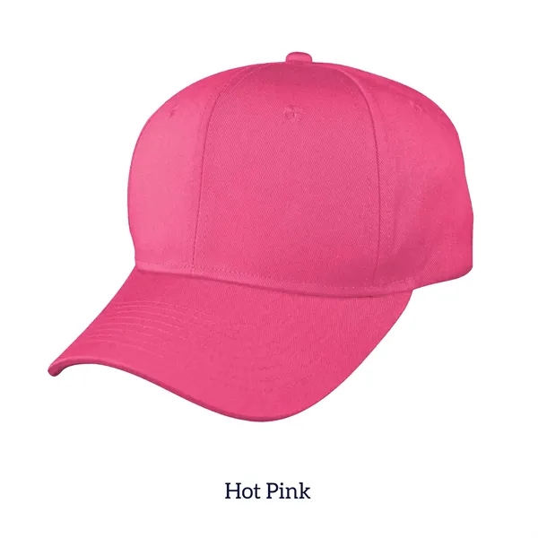 Hot Pink color option for 6 Panel Structured Cotton Twill Snapback Cap