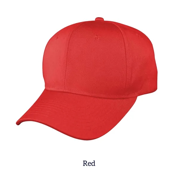 Red color option for 6 Panel Structured Cotton Twill Snapback Cap