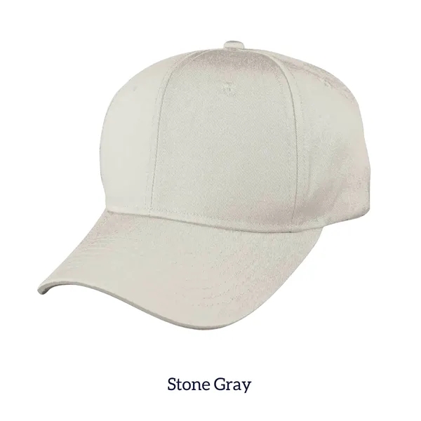 Stone Gray color option for 6 Panel Structured Cotton Twill Snapback Cap