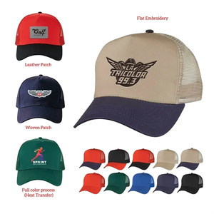 Photo of 5 Panel Structured Cotton Twill Mesh Back Trucker Cap