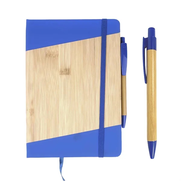 Blue color option for Bamboo Stylish A5 Notebook Set