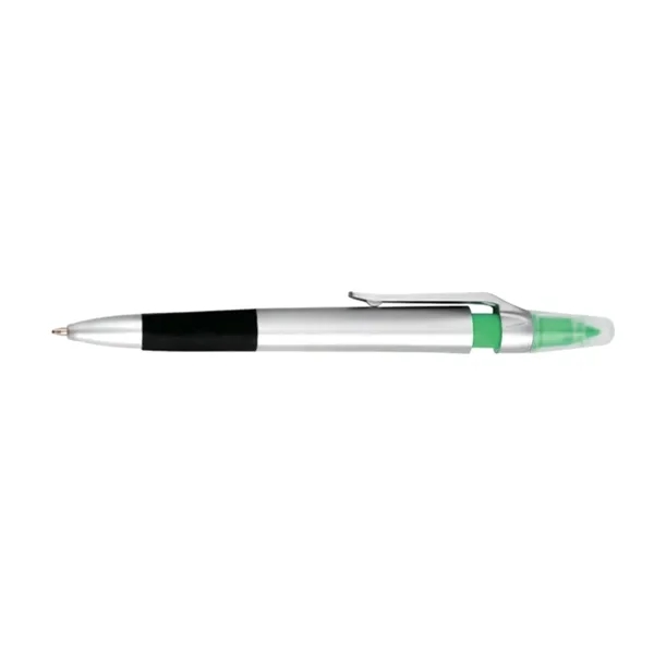 Green color option for 2 In 1 Slim Highlighter Plastic Ballpoint Pen