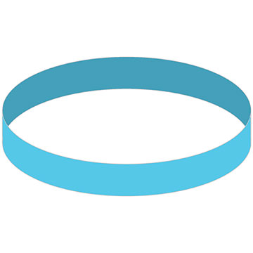 Bright Blue color option for Debossed With Color Fill Silicone Wristband