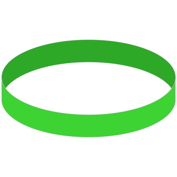 Bright Green 802 color option for Debossed With Color Fill Silicone Wristband