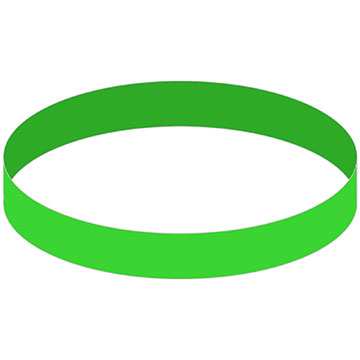 Bright Green color option for Debossed With Color Fill Silicone Wristband
