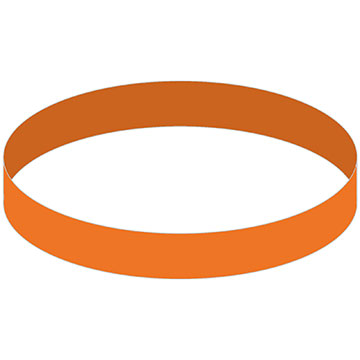 Orange color option for Debossed With Color Fill Silicone Wristband