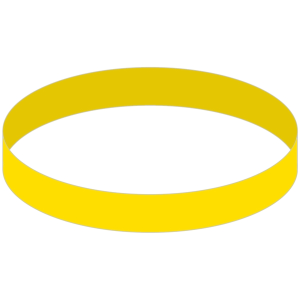 Pantone Yellow color option for Debossed With Color Fill Silicone Wristband