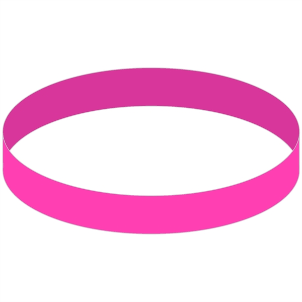 Pink 806 color option for Debossed With Color Fill Silicone Wristband