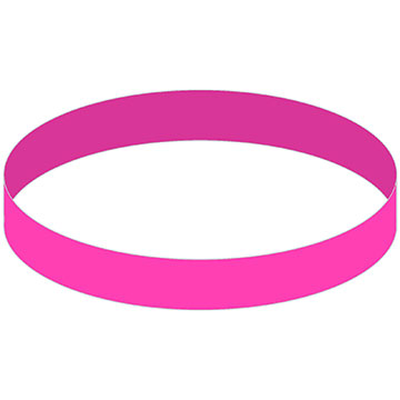 Pink color option for Debossed With Color Fill Silicone Wristband