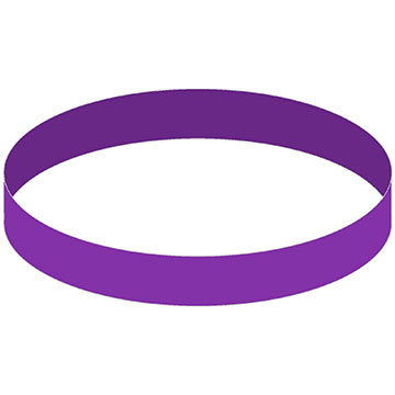 Purple color option for Debossed With Color Fill Silicone Wristband