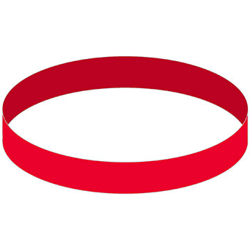 Red color option for Debossed With Color Fill Silicone Wristband