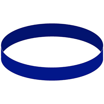 Reflex Blue color option for Debossed With Color Fill Silicone Wristband