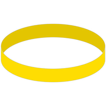 Yellow color option for Debossed With Color Fill Silicone Wristband