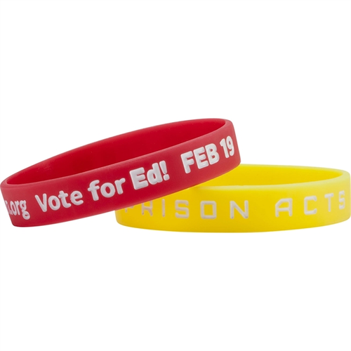 Main photo of Debossed With Color Fill Silicone Wristband