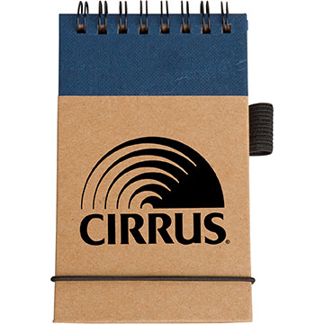 Natural Brown With Blue Strip color option for Eco Pocket Jotter