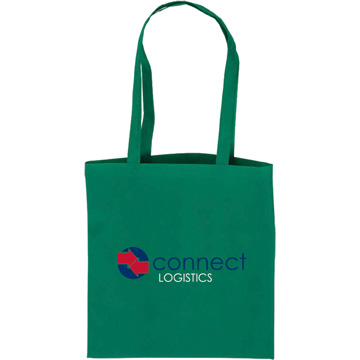 Green color option for Flat Style Tote Bag