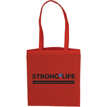 Red color option for Flat Style Tote Bag