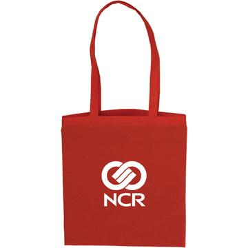 Red color option for Flat Style Tote Bag
